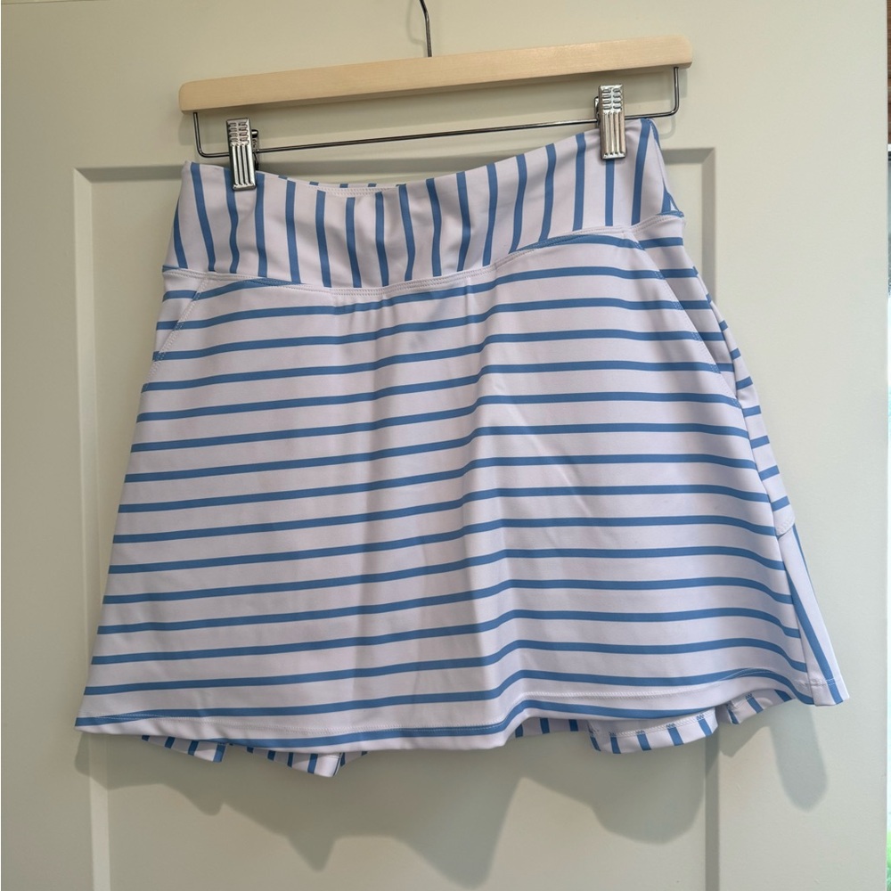 Renwick Blue and White Stripe Skort